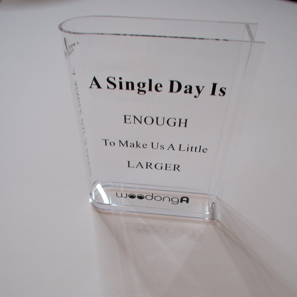 Clear book vase for flowers